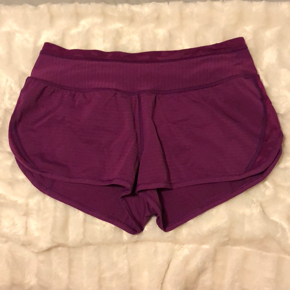 Purple Lululemon special addition shorts size 6.